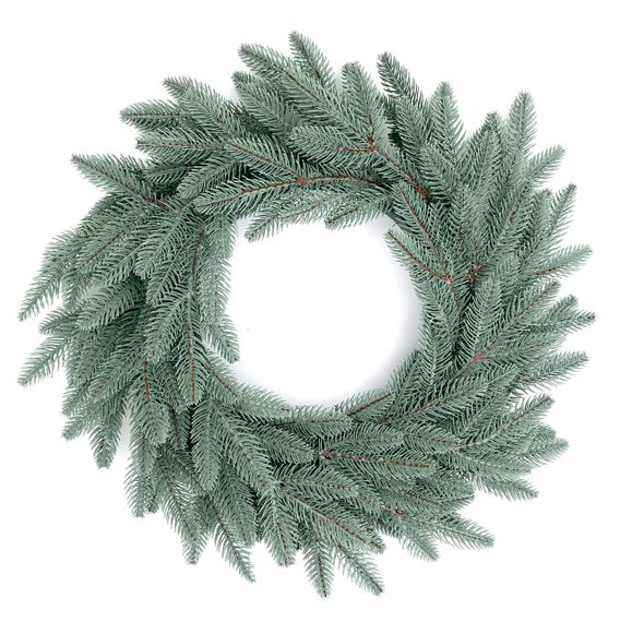 Вінок різдвяний Classic литий d-50 см блакитний | Зображення 1