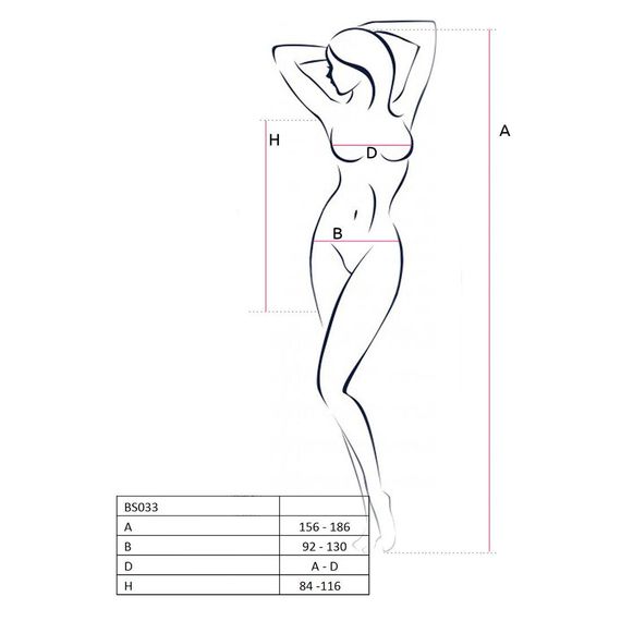 Бодістокінг Passion BS033 white, сукня-сітка на бретелях, прозора sexstyle | Зображення 3