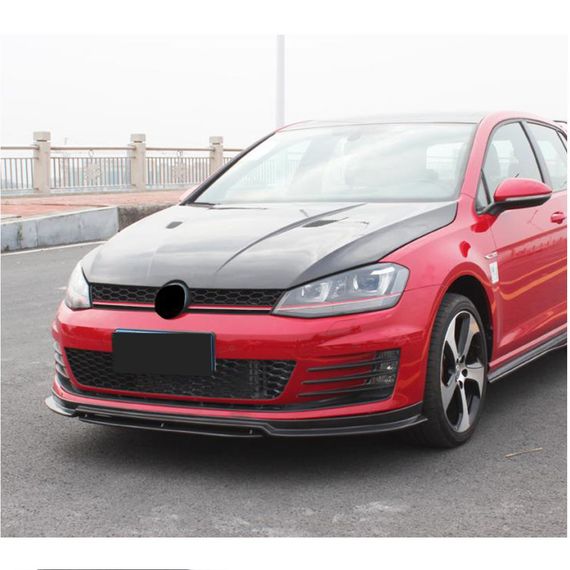 Накладка на передній бампер Lip V3 (для GTI HB 2012-2017, Карбон) для Volkswagen Golf 7/E-Golf рр | Зображення 3