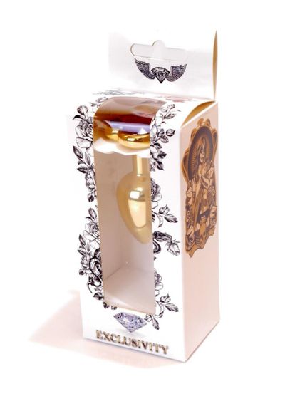 Анальная пробка - Jewellery Gold Heart Plug Red sexstyle | Зображення 7