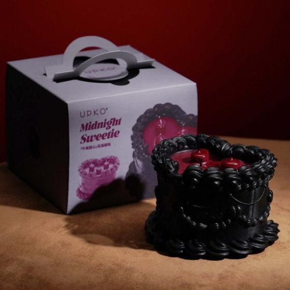 Свічка воскова UPKO Midnight Sweetie низькотемпературна, чорна, 270 гр Sex Aura | Зображення 8