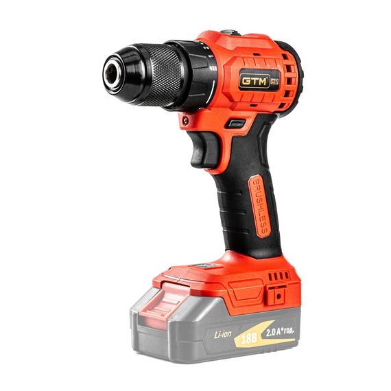 Шурупокрут акумуляторний GTM DS18/50BL (50 Нм, 1.5-13 мм, BL, 18 В, без акумуляторів та зарядного пристрою) | Зображення 1