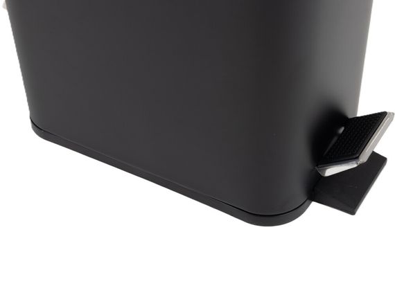 Відро для сміття з плавним закриттям прямокутне ZERIX SANSA-TC0105 BLACK 5 л (колір чорний) (ZX5894) | Зображення 5