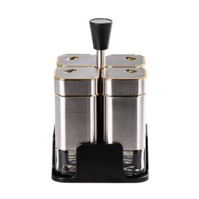 Набор емкостей для специй 4 шт на подставке 120 мл Хром HP-1318