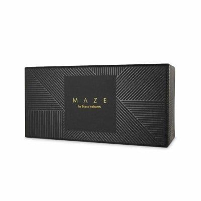 Наручники Bijoux Indiscrets MAZE - Wide Cuffs Brown, екошкіра, стильні браслети | Зображення 4