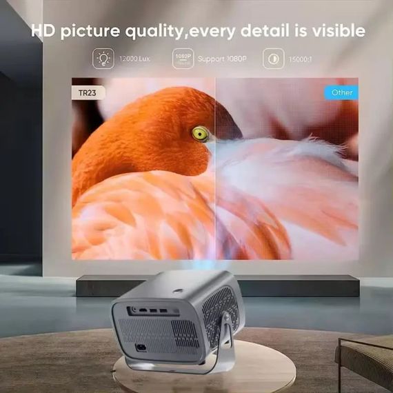 Портативний мультимедійний проєктор 4K Android A10 з Wi-Fi 2.4/5 ГГц, Bluetooth 5.2, автофокусом і автокоригцією трапеції | Зображення 6