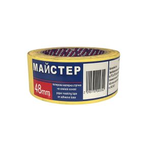 Малярна стрічка &quot;Майстер&quot; 48мм жов.(4сп.,24 шт/ящ)