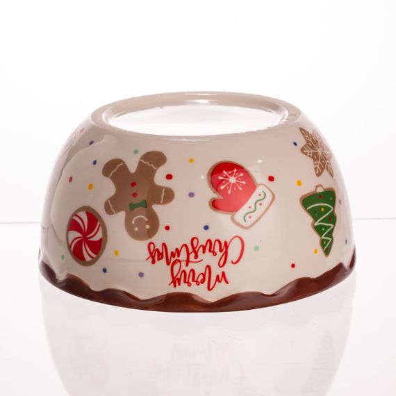 Тарілка супова порцелянова новорічна Ø15 (см) Merry Christmas 800 мл CR-1-44 | Зображення 4