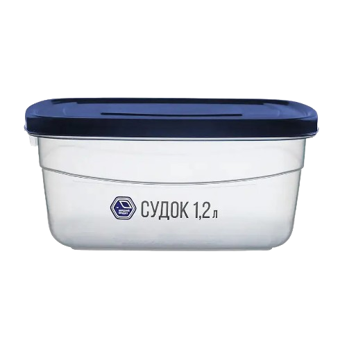 Контейнер універсальний 1,2л прозорий/індіго Народний продукт