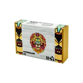 Фігурний дерев'яний пазл A4 Африканський Лев PuzA4-00706, 64 деталі