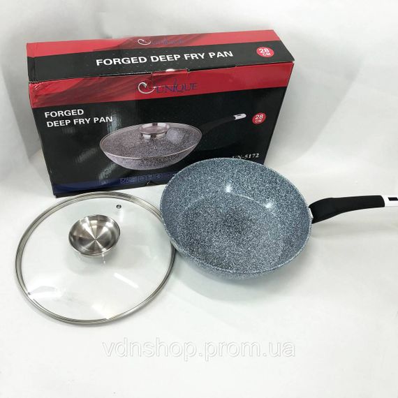 Сковорода с алюминиевым слоем, Сковорода для индукционного приготовления качественная гриль CU-21 | Зображення 5