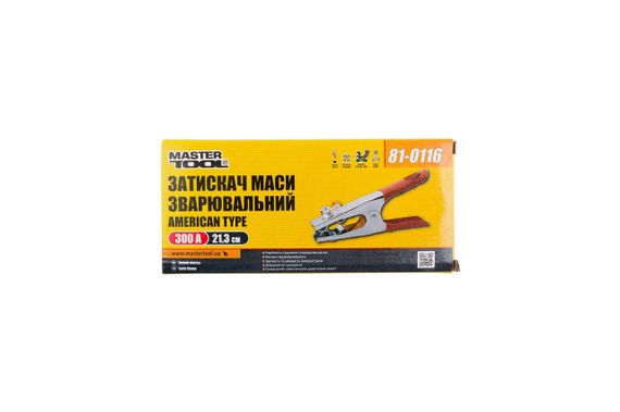 Зажим массы Mastertool - 300А American (резиновые ручки) (81-0116) | Зображення 1