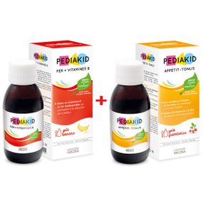 Комплекс для профілактики травлення у дітей Pediakid Комплекс "Не бажає їсти " Appetite Tonus 125 ml Raspberry +  Fer and Vitamin B 125 ml