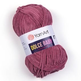 Пряжа YarnArt Dolce Baby 751 сухая роза ярнарт дольче беби плюшевая