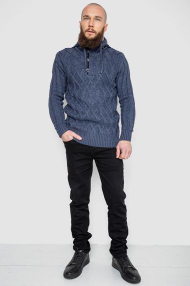 Светр чоловічий, колір джинс, 214R10314 | Зображення 1