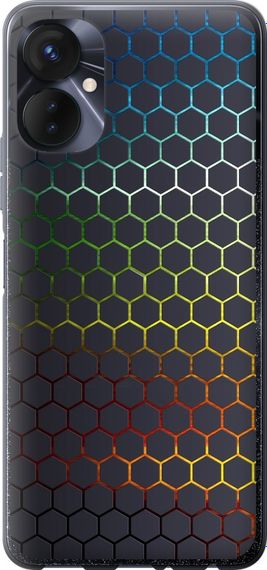 Чехол на Tecno Spark 9 Pro Переливающиеся соты "498u-2832-17620"