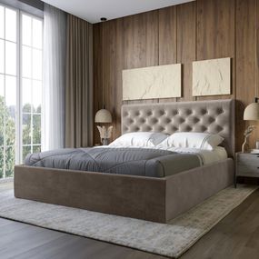 Двоспальне ліжко з м`яким узголів`ям LION Аврора Лілі 94 180х200 см (LION-041694)