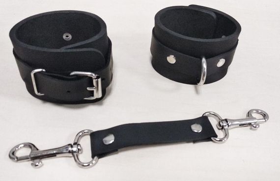 Наручники Feral Feelings - Hand Restraints, натуральна шкіра, чорні sexstyle | Зображення 2