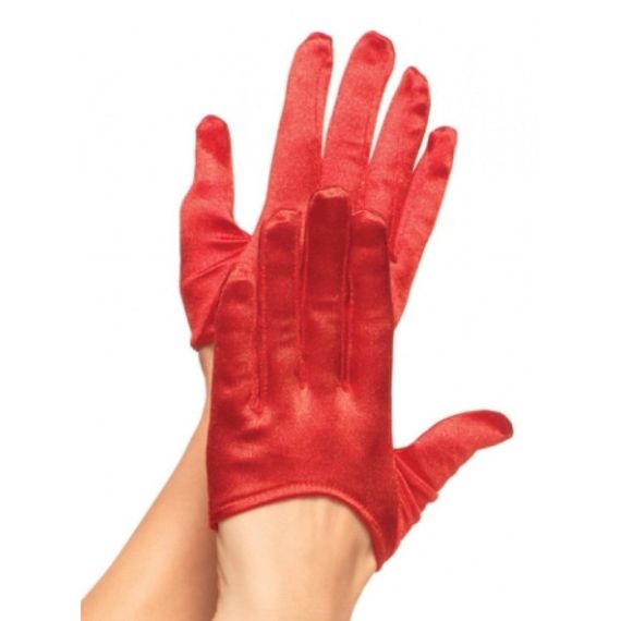 Рукавички сексуальні One Size Mini Cropped Satin Gloves від Leg Avenue | Зображення 1