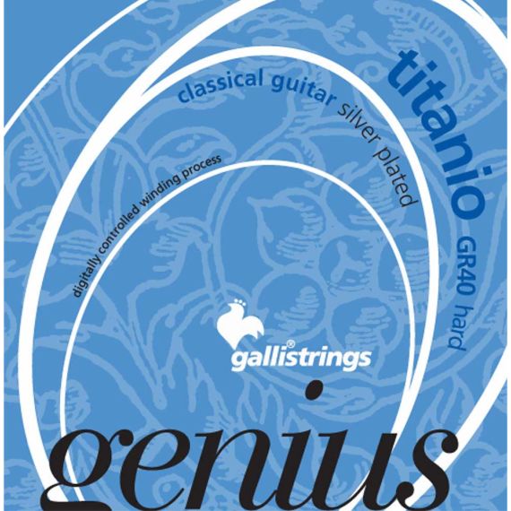 Струни для класичної гітари Gallistrings GR40 (.029-.045), TItano, ProCoated, HARD, Silver