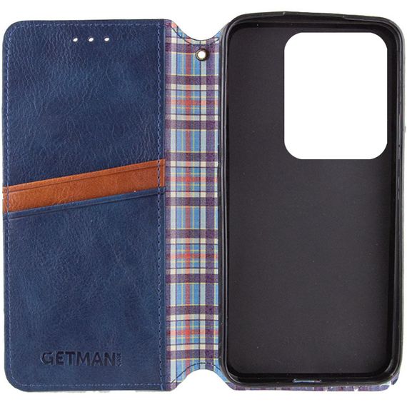 Кожаный чехол-книжка GETMAN Cubic (PU) для Motorola Edge 70 Fusion / 70 Fusion+ Синий | Зображення 2
