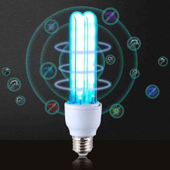 Лампа бактерицидная PL-Q Е27 15W UVC 220V | Зображення 6