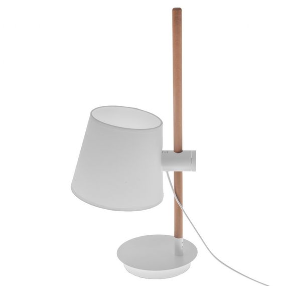 Настольная лампа из дерева декоративная с абажуром для дома для офиса BKL-644T/1 E27 WH | Зображення 2