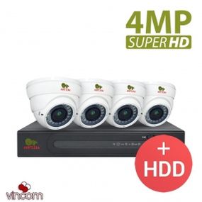 Комплект видеонаблюдения Partizan PRO AHD-30 4xCAM  1xDVR  HDD