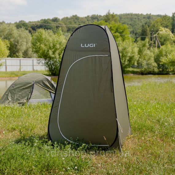 Намет душ-туалет для кемпінгу автомат 120×120×190 (см) тент для душу та туалету туристичний LU-015DGR Хакі | Зображення 9