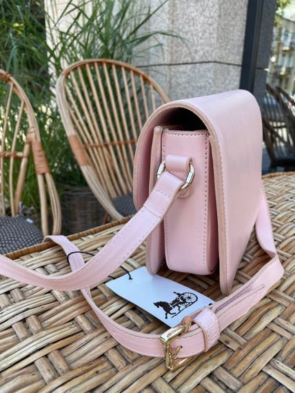 Сумка жіноча Celine Teen Triomphe Bag in Shiny Calfskin Pink Селін пудра DN063 | Зображення 7