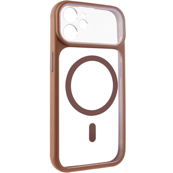 Чохол TPU+PC GETMAN Moon Clear with MagSafe для Apple iPhone 11 (6.1") Brown