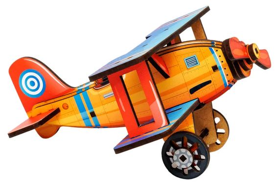 Конструктор дерев'яний Puz-00959 "Turbo Plane" в кульку PuzzleOK | Зображення 4