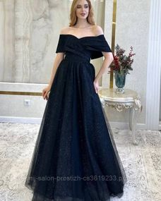 Випускна чорна сукня, блискуча