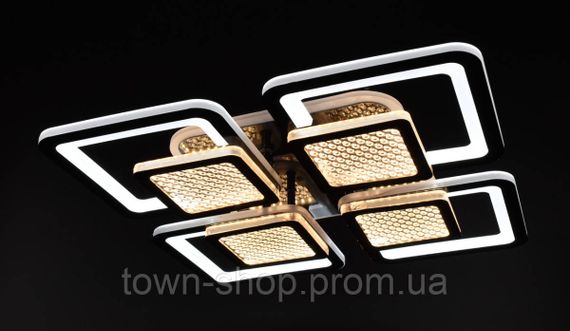 Люстра потолочная LED с пультом A2727/4-RGB-bk Черный 9х42х42 см. | Зображення 1