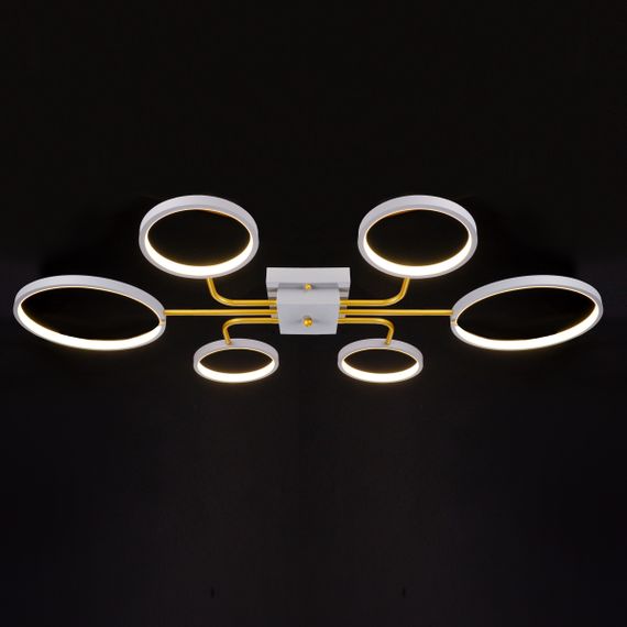 Люстра потолочная в зал LED 40W WW+NW+CW GY (BR-01 640C/6) | Зображення 3