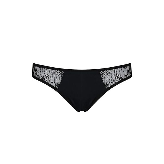 Трусики-сліпи з мереживною сіточкою Dina Thong black XXL/XXXL - Passion | Зображення 4
