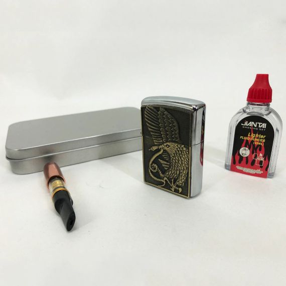 Зажигалки в подарочных коробках N10, Необычная зажигалка, Зажигалка YK-207 бензиновая счастливая | Зображення 6