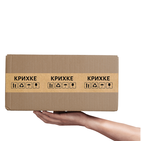 Скотч этикетка крафт "Обережно крихке 04"​​​, 50х294 мм (100 шт/рулон) с принтом, самоклеющаяся Viskom | Зображення 7