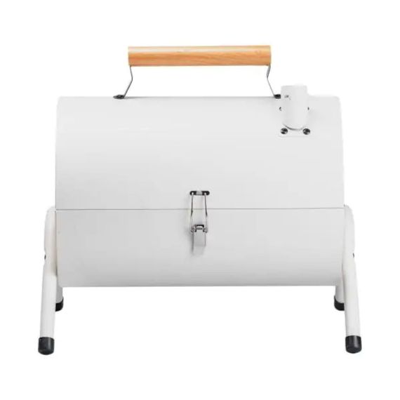 Мангал угольный двусторонний 38×28×40 см с решеткой белый HP452GBE