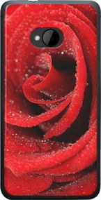 Чехол на HTC One M7 Красная роза "529u-36-17620"