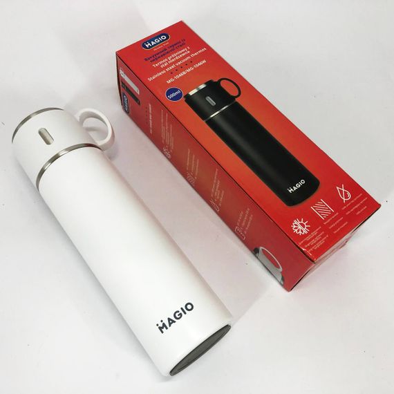 Термос MAGIO MG-1046W 0.5 л, Красивий невеликий термос, Термокухоль для дітей, Фляга для пікніка | Зображення 4