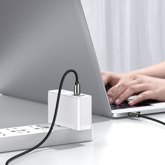 Кабель Baseus Display Fast Charging Type-C to Type-C 100W (1m) dark green | Зображення 3