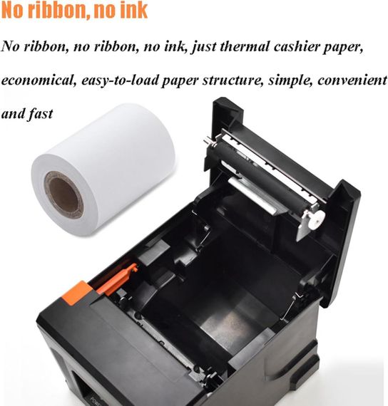 Принтер чековий 80 мм, термопринтер автоматичне різання паперу, чек на стійці реєстрації | Зображення 5