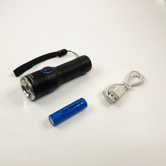 Тактический фонарь на аккумуляторе с юсб, Фонарик на все случаи, Фонарь водозащищенный GI-14 | Зображення 6