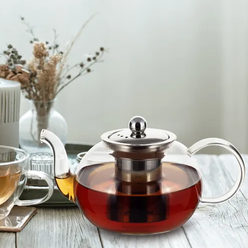 Заварник 500мл зі з'ємним ситечком скло/нержавіюча сталь 0783S KAMILLE | Зображення 5