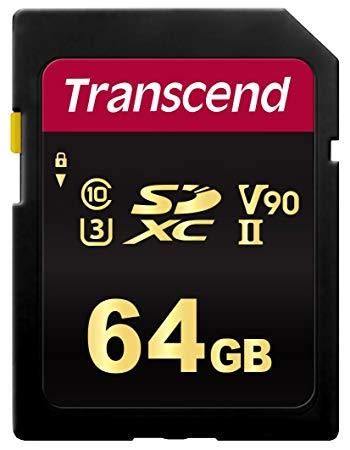 Карта памяти Transcend 64GB SDXC C10 UHS-II U3 R285/W180MB/s 4K (TS64GSDC700S)
