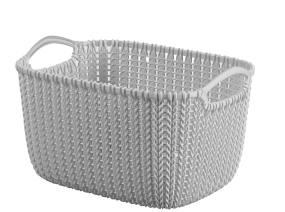 Кошик для зберігання Curver (Курвер) Knit 8 л (03674) Світло-сірий