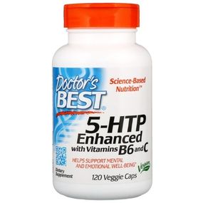 Тріптофан Doctor's Best 5-HTP Enhanced with Vitamins B6 & C 120 Caps