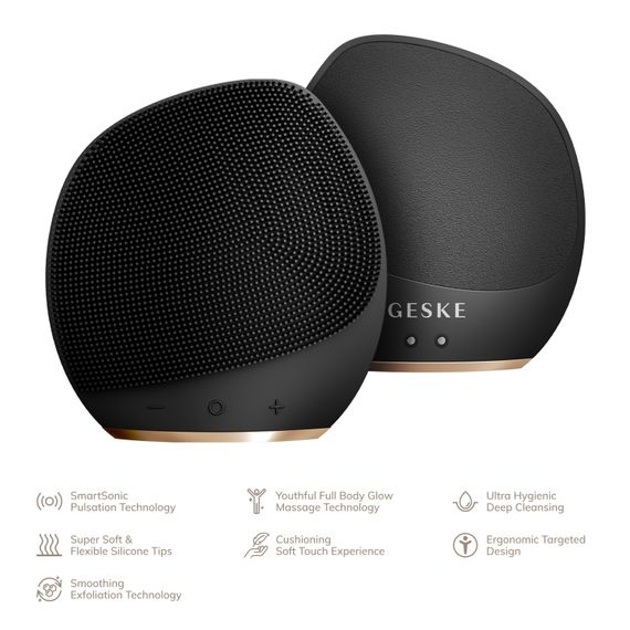 Ультразвуковая щетка для тела и интенсивный пилинг GESKE Sonic Body Brush&Intensive Exfoliator 7в1 starlight, Серый | Зображення 1