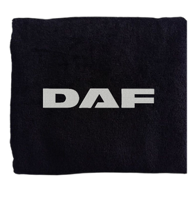 Рушник з вишивкою махровий банний 70*140 чорний автомобілісту ДАФ DAF 00451